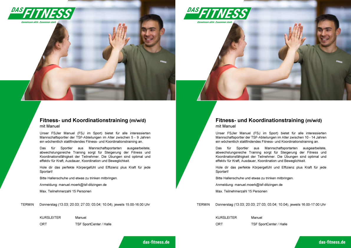 Fitness und Koordinationstraining Manue 2Runde